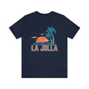 La Jolla, California T-Shirt - Retro Palm Tree & Beach Unisex La Jolla Shirt-85