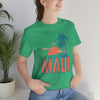 Maui, Hawaii T-Shirt - Retro Palm Tree & Beach Unisex Maui Shirt