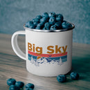 Big Sky, Montana Camp Mug - Mountain Sunset Enamel Campfire Big Sky Mug-1