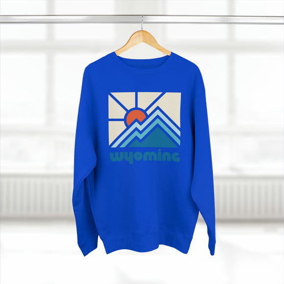 Premium Wyoming Crewneck Sweatshirt - Retro Unisex Sweatshirt