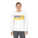 Atlanta, Georgia Crewneck Sweatshirt - Retro Sunset Unisex-4