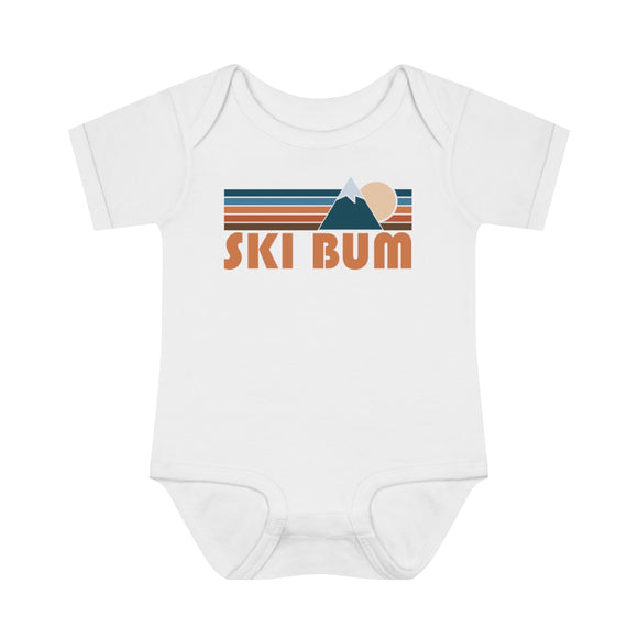 Ski Bum Baby Bodysuit - Retro Mountain Ski Bum Baby Bodysuit