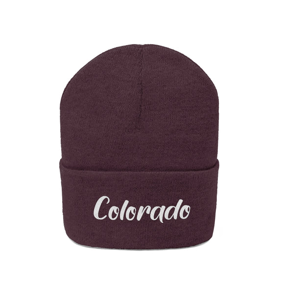 Colorado Beanie - Adult Embroidered Colorado Knit Hat