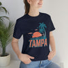 Tampa, Florida T-Shirt - Retro Palm Tree & Beach Unisex Tampa Shirt
