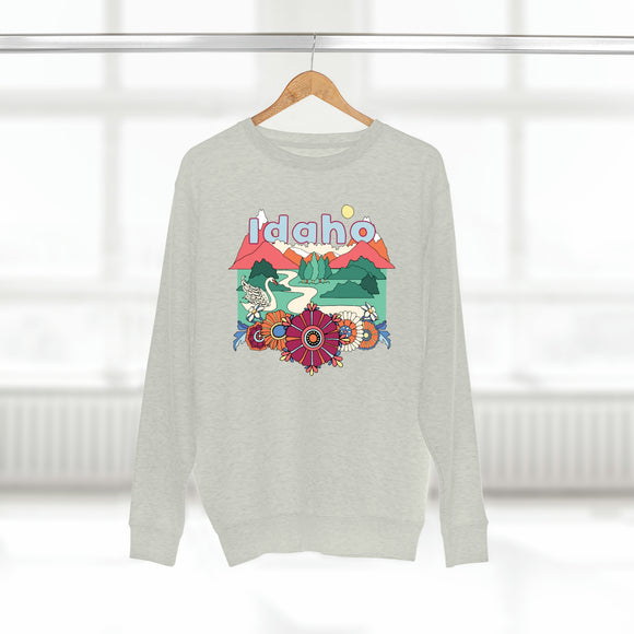 Premium Idaho Crewneck Sweatshirt - Retro Unisex Sweatshirt