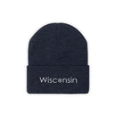 Wisconsin Knit Beanie - Adult Embroidered Snowflake Wisconsin Knit Hat-17