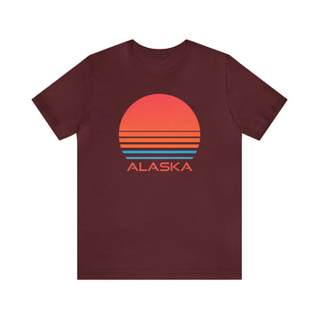 Buy maroon Alaska T-Shirt - Retro 80s Unisex Alaska Shirt