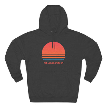 Buy charcoal-heather Premium St. Augustine, Florida Hoodie - Retro 80s Unisex Sweatshirt