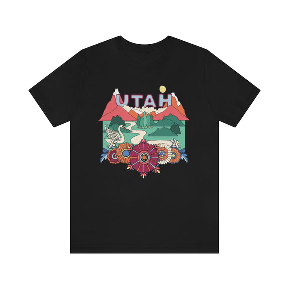 Utah T-Shirt - Retro Mountain / Hippie Style Utah Shirt