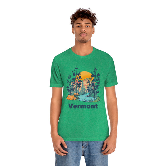 Vermont T-Shirt - Mountain Illustration Unisex Vermont Shirt
