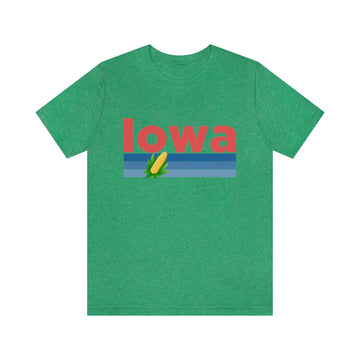 Buy heather-kelly Iowa T-Shirt - Retro Corn Unisex Iowa Shirt