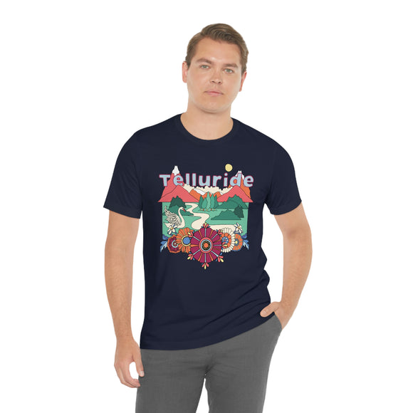 Telluride Shirt, Colorado Retro T-Shirt, Hippie Style Colorado tee, Telluride Mountain Shirt