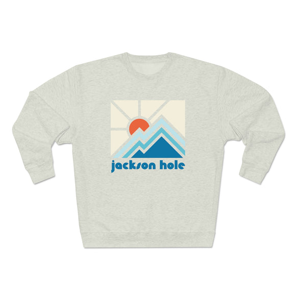 Premium Jackson Hole, Wyoming Crewneck Sweatshirt - Retro Unisex Sweatshirt