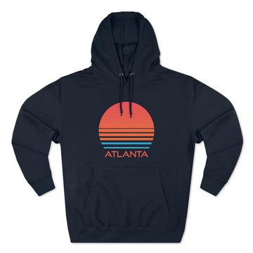 Buy navy Premium Atlanta, Georgia Hoodie - Retro 80s Unisex Sweatshirt