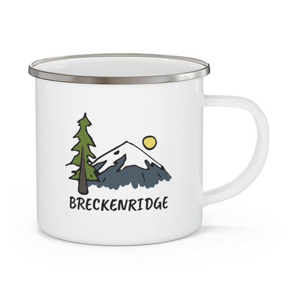 Breckenridge, Colorado Camp Mug - Retro Enamel Camping Breckenridge Mug
