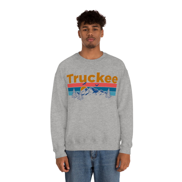 Truckee, California Sweatshirt - Mountain & Birds Unisex