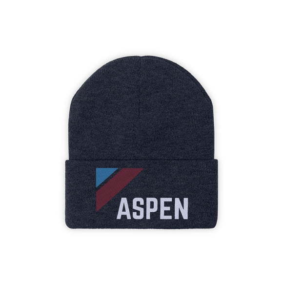 Aspen, Colorado Beanie - Adult Embroidered Retro Aspen Knit Hat