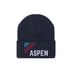 Aspen, Colorado Beanie - Adult Embroidered Retro Aspen Knit Hat