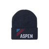 Aspen, Colorado Beanie - Adult Embroidered Retro Aspen Knit Hat