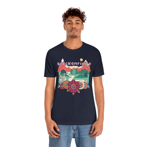 Breckenridge T-Shirt - Retro Mountain / Hippie Style Breckenridge, Colorado Shirt