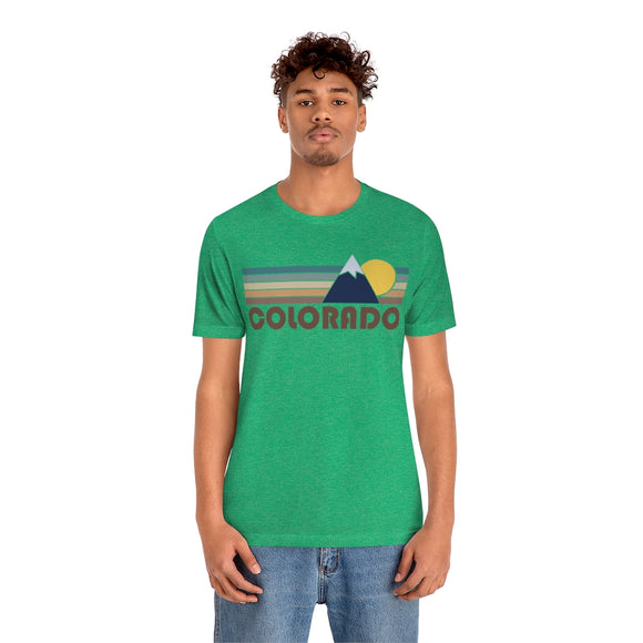 Colorado T-Shirt - Retro Mountain v2 Unisex Colorado Shirt