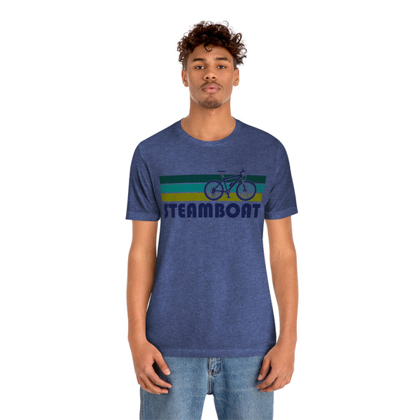 Steamboat T-Shirt - Retro Mountain Bike Adult Unisex Steamboat, Colorado T Shirt