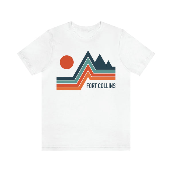 Fort Collins, Colorado T-Shirt - Retro Mountain Unisex Fort Collins Shirt