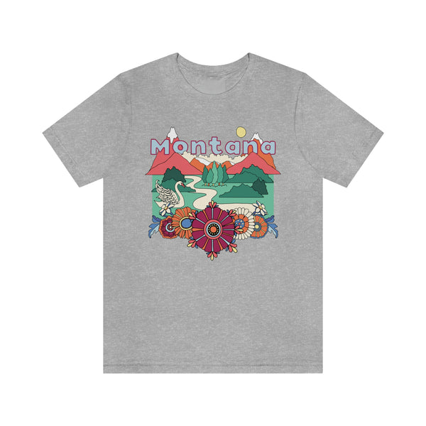 Montana Shirt, Montana Retro T-Shirt, Hippie Style Montana tee, Montana Mountain Shirt