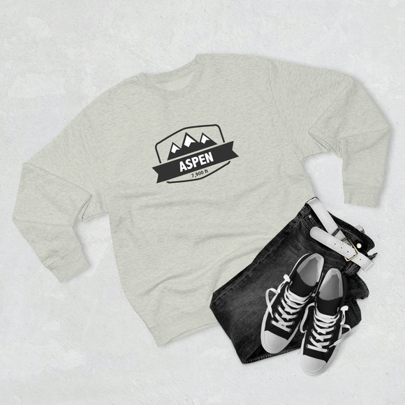 Premium Aspen, Colorado Crewneck Sweatshirt - Retro Unisex Sweatshirt