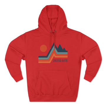 Buy red Premium Crested Butte, Colorado Hoodie - Retro Unisex Sweatshirt