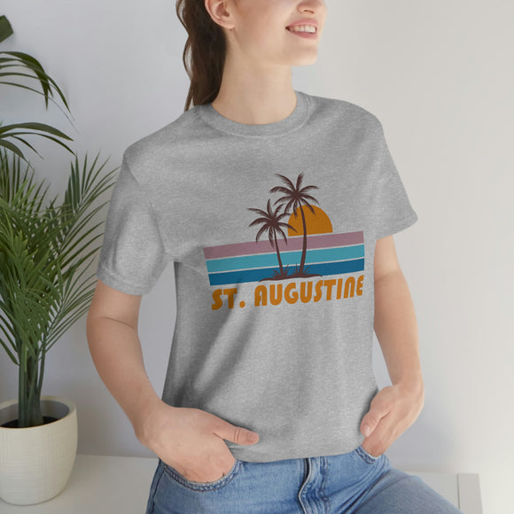 St Augustine, Florida T-Shirt - Retro Palm Tree Unisex St Augustine Shirt