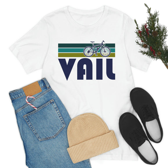 Vail T-Shirt - Retro Mountain Bike Adult Unisex Vail, Colorado T Shirt