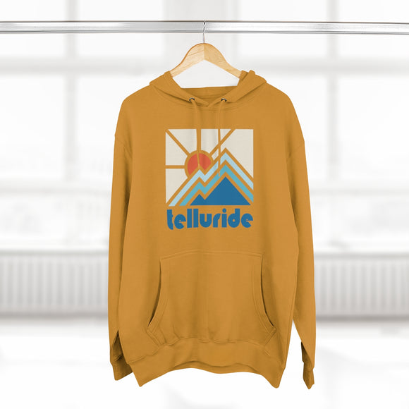 Premium Telluride, Colorado Hoodie - Min Mountain Unisex Sweatshirt