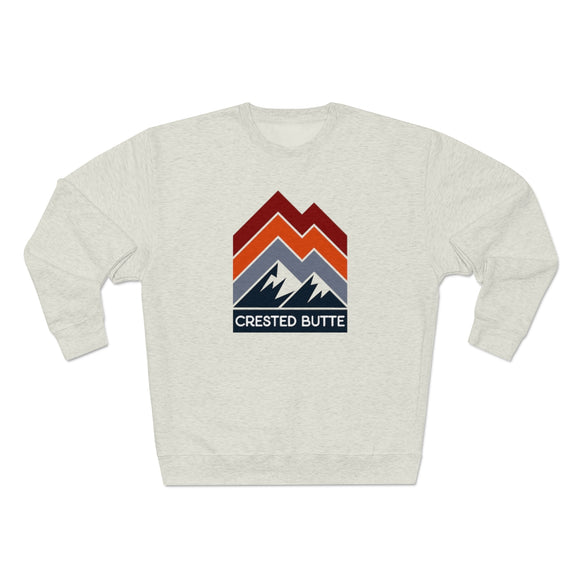 Premium Crested Butte Sweatshirt - Retro Unisex Premium Crewneck Crested Butte, Colorado Sweatshirt