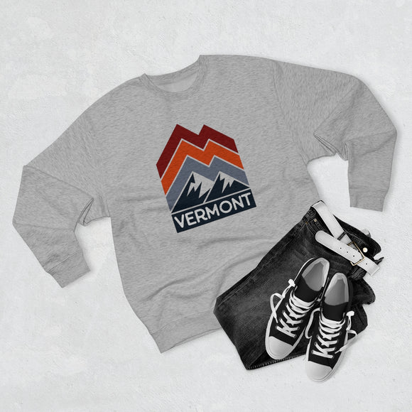 Premium Vermont Sweatshirt - Retro Unisex Premium Crewneck Vermont Sweatshirt