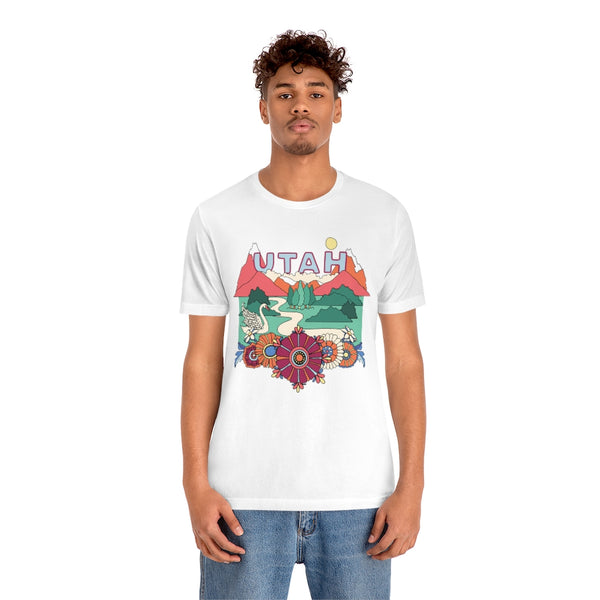 Utah T-Shirt - Retro Mountain / Hippie Style Utah Shirt