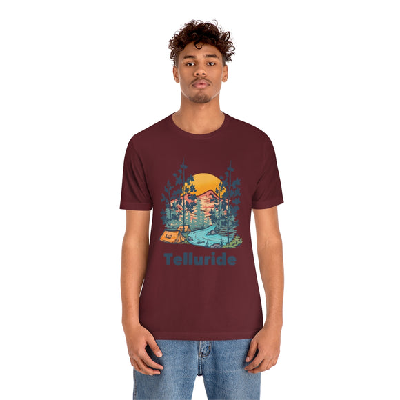 Telluride, Colorado T-Shirt - Mountain Illustration Unisex Telluride Shirt