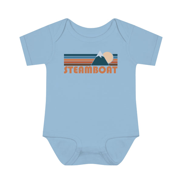Steamboat Baby Bodysuit - Retro Mountain Steamboat, Colorado Baby Bodysuit