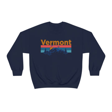 Buy navy Vermont Sweatshirt - Mountain &amp; Birds Unisex