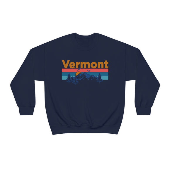 Vermont Sweatshirt - Mountain & Birds Unisex