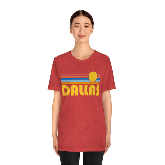 Dallas, Texas T-Shirt - Retro Sun Unisex Dallas T Shirt