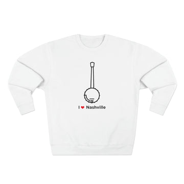 Buy white Premium Nashville, Tennessee Crewneck Sweatshirt - Retro Unisex Sweatshirt