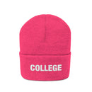 College Beanie - Adult Embroidered College Knit Hat-18