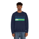 Bend, Oregon Sweatshirt - Retro Trees Unisex-27