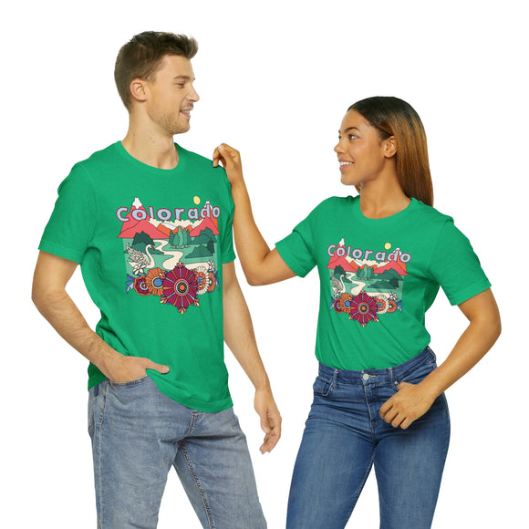 Colorado Shirt, Colorado Retro T-Shirt, Hippie Style Colorado tee, Colorado Mountain Shirt