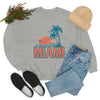 Miami, Florida Sweatshirt - Unisex Retro Palm Tree Crewneck Miami Sweatshirt