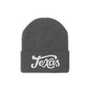 Texas Beanie - Adult Hand Lettered Embroidered Texas Knit Hat-5