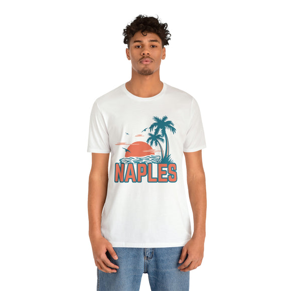 Naples, Florida T-Shirt - Retro Palm Tree & Beach Unisex Naples Shirt