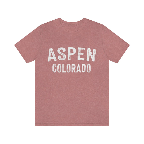 Aspen, Colorado Shirt - Paint Text Unisex Aspen T-Shirt