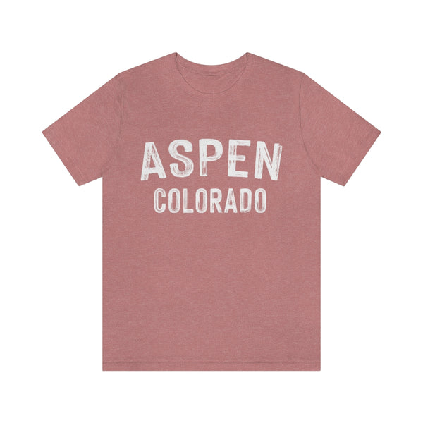 Aspen, Colorado Shirt - Paint Text Unisex Aspen T-Shirt